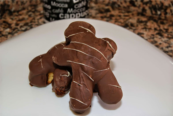 Bizcochitos de melocotón envueltos en chocolate. ¿Qué más se puede pedir?
